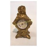Diminutive German Gilt Figural Clock