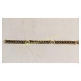 14 k Gold and Stone Bracelet