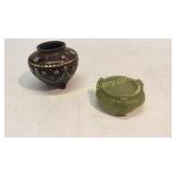 Cloisonné Pot, Hard Stone Stand