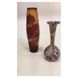 Millefiore And Galle Style Vases