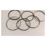 6 Sterling Silver Bangles