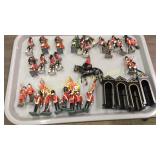 33 Lead Soldiers and Accessory Pieces