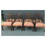 Set of 8 Chinese Chippendale Style Dining Chairs
