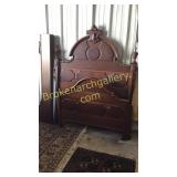 Ornate Walnut Victorian Bed
