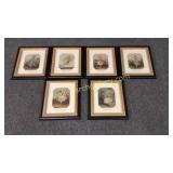 6 Framed French Dancing Prints