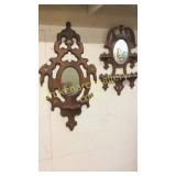 Victorian Mirror Coat Rack & Mirror W Shelves