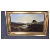 Oil on Canvas, Landscape with River