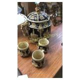 German Majolica Cider Set