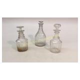 3 Liquor Decanters