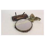 Mirrored Pedestal, 2 Desk Sets