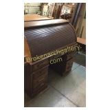 Vintage Oak C-Roll Desk