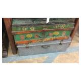 Galvanized Trunk & Paint Decorated Metal Trunk