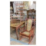 Shaker Rocker & Carved Mahogany Rocker