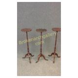 3 Mahogany Plant Stands