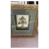 Bronze Figure in Shadow Frame