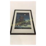 Pagoda in Moonlight Print