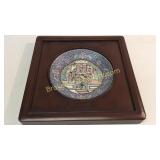 Asian Porcelain Charger in Frame
