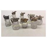 8 Brilliant Cut Glass Syrups