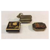 Italian Music Box, 2 Brass Table Boxes
