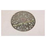 Sterling and Glass Trivet