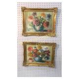 2 Oil on Canvas Still Life