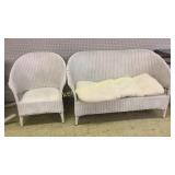 Wicker Sofa & Side Chair