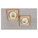 2 Boehm Collector Plates in Shadow Box Frames