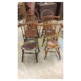 6 Assorted Windsor Chairs
