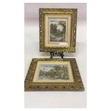 3 Colored Engravings, English Country Life