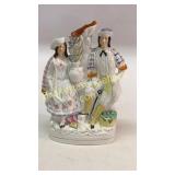 Staffordshire Double Figure Vase