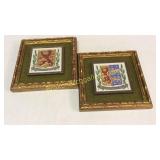 2 Framed Coat of Arms Tile