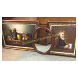 Still Life, Portrait & Oval Mirror