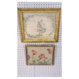 2 Framed Silk Textiles
