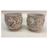 Pair Asian Planter Pots