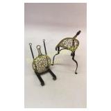 2 Brass Fireplace Trivets