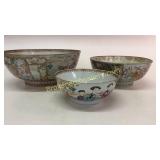 3 Chinese Export Bowls