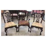 3 Reproduction Chippendale Charis