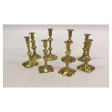 8 Brass Candlesticks