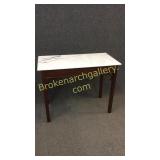 Chinese Chippendale Marble Top Console Table