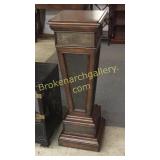 Decorative Brass & Mahogany Bust Stand