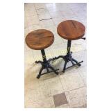 Pair Industrial Bar Stools