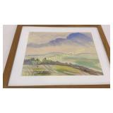 Watercolor Mountain Landscape