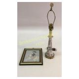 Table Lamp and Framed Print