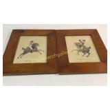 2 Colored Lithographs English Soldiers