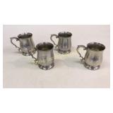 4 Stieff Williamsburg Pewter Tankards