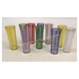 10 Carnival Stripe Fountain Glasses