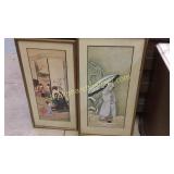 2 Framed Asian Prints