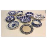 19 Pieces Blue and White Ironstone