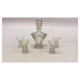 Art Deco Heavy Crystal Decanter Set