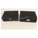 2 Leather Jewelry Cases, One Marked Rolex